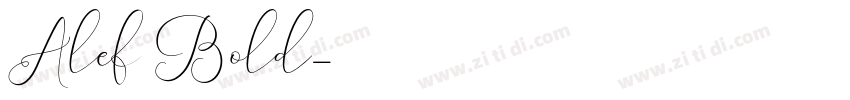 Alef Bold字体转换
